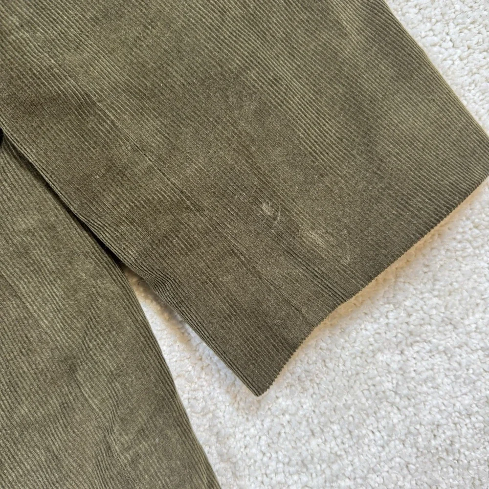 Alan Flusser Corduroy Blazer Men's 2XL Green Sport Coat Paisley Lined Cotton‎